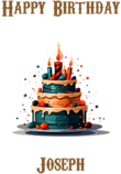 Happy Birthday Joseph, Personal Custom Message