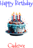 Happy Birthday Cadence Custom Message