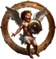 Cherub Holding a Tambourine