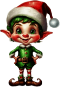 Green-haired Christmas Elf