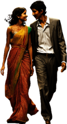 Dev Patel and Freida Pinto in Slumdog Millionaire