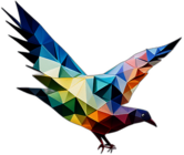 Peace Dove In Abstract Art, With A Twisted Olive Branch., In The Style Of A Cartoon Animation Character - Full Body, Single View, No Shadow