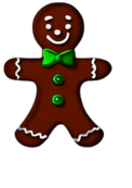 Elegant Gingerbread Man With Gold Luster Dust And Almond Buttons, Minimalist - Gingerbread Men, Decorated For Christmas, With Colorful Details And Icing, Single Item, No Shadow