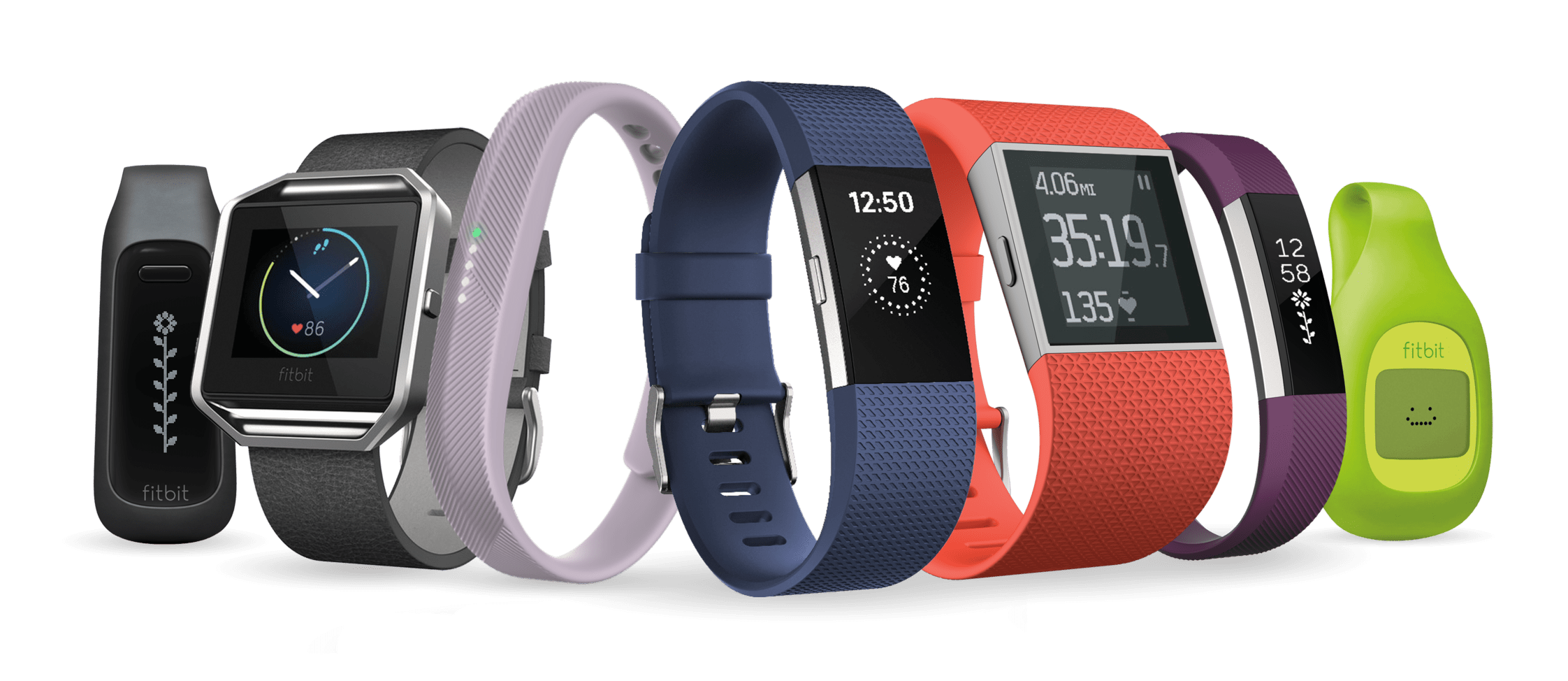 Line Up Of Fitbit Connected Objects