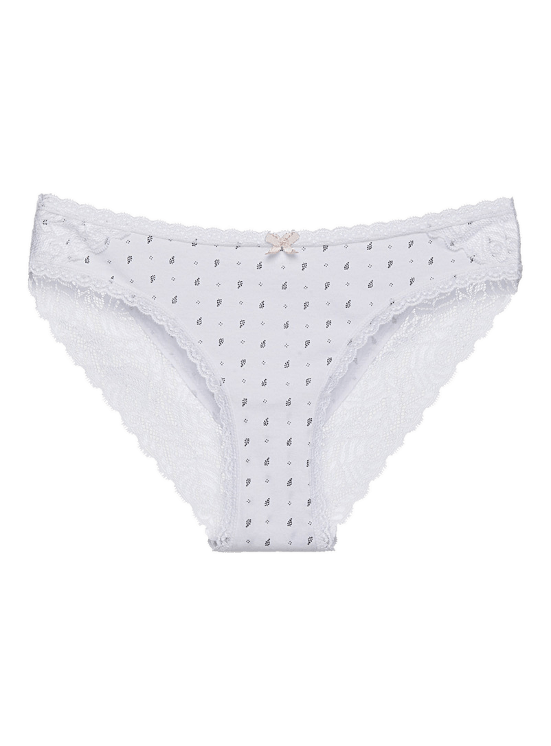 White Panties With Pattern
