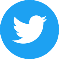 Simple Twitter Logo In Circle