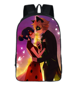 Miraculous Ladybug and Cat Noir School Bag