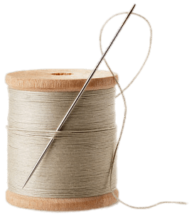 Needle on Spool of Beige Thread