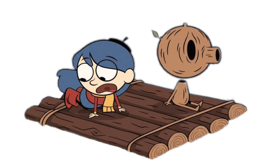 Hilda and Woodman on A Raft