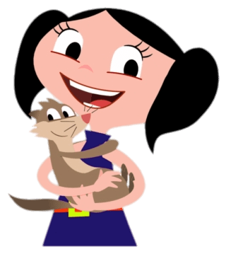 Luna Holding Pet Ferret Clyde