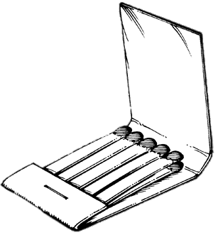 Matchbook Drawing Black and White