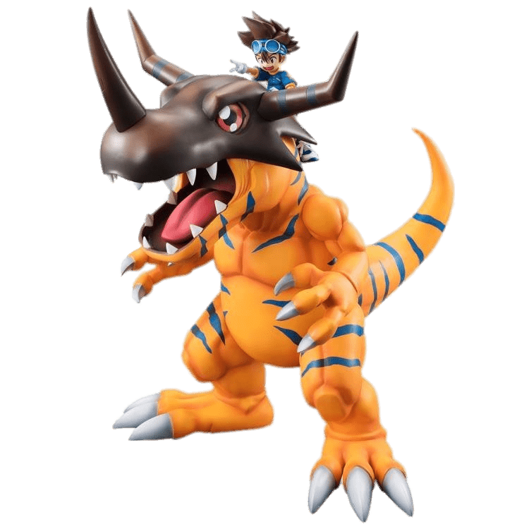 Digimon Characters Greymon and Taichi