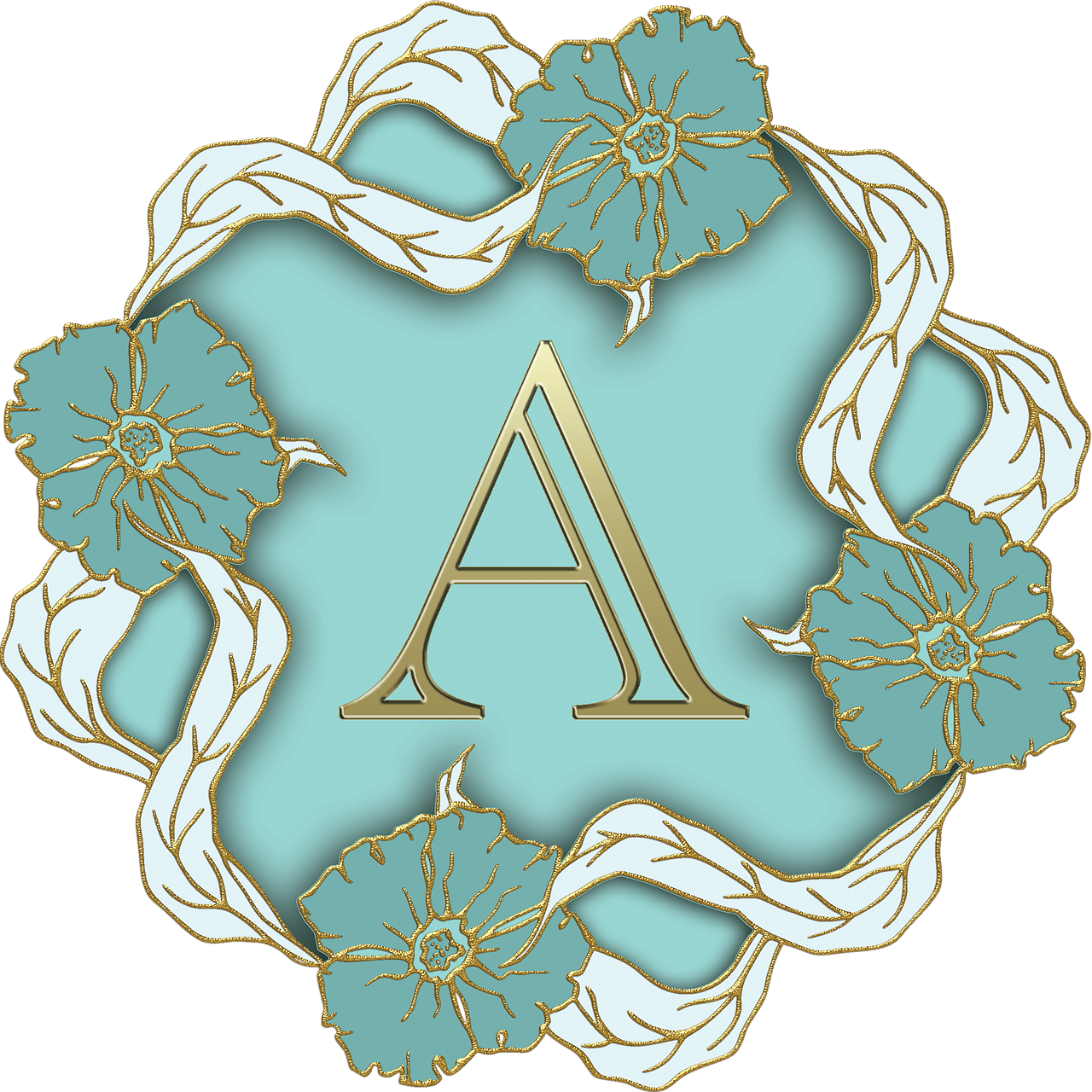 Flower Theme Capital Letter A