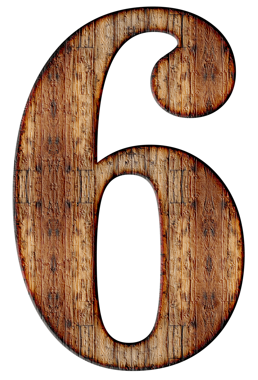 Wooden Number 6