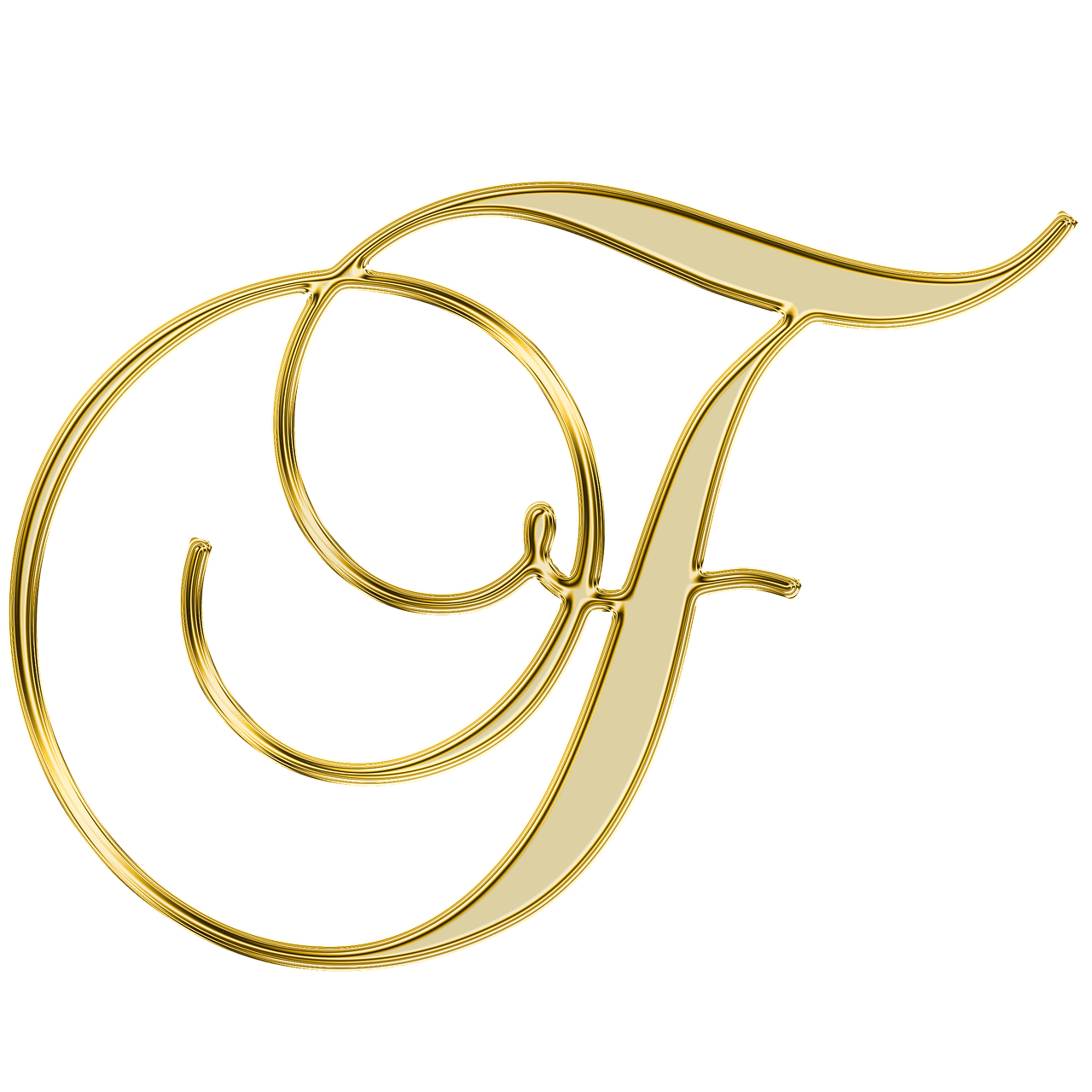 Capital Letter F Elegant