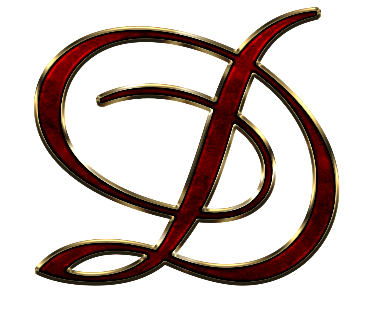 Capital Letter D Red