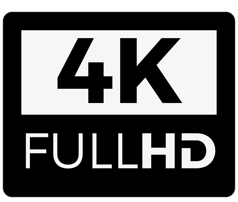 4K Full HD logo box