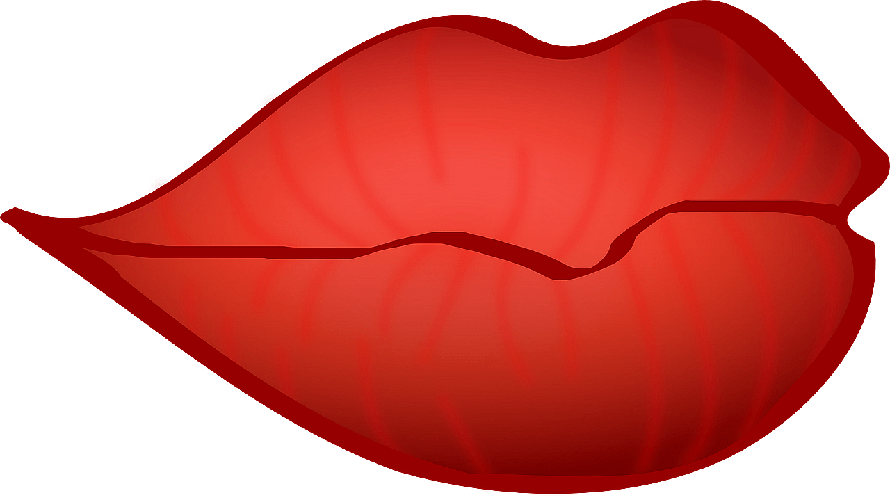 Sensual Lips Kiss Cartoon