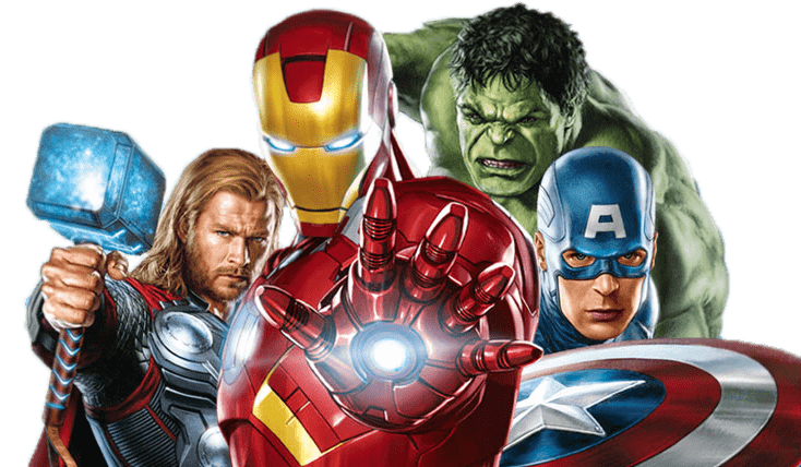 Avengers Group Close Up