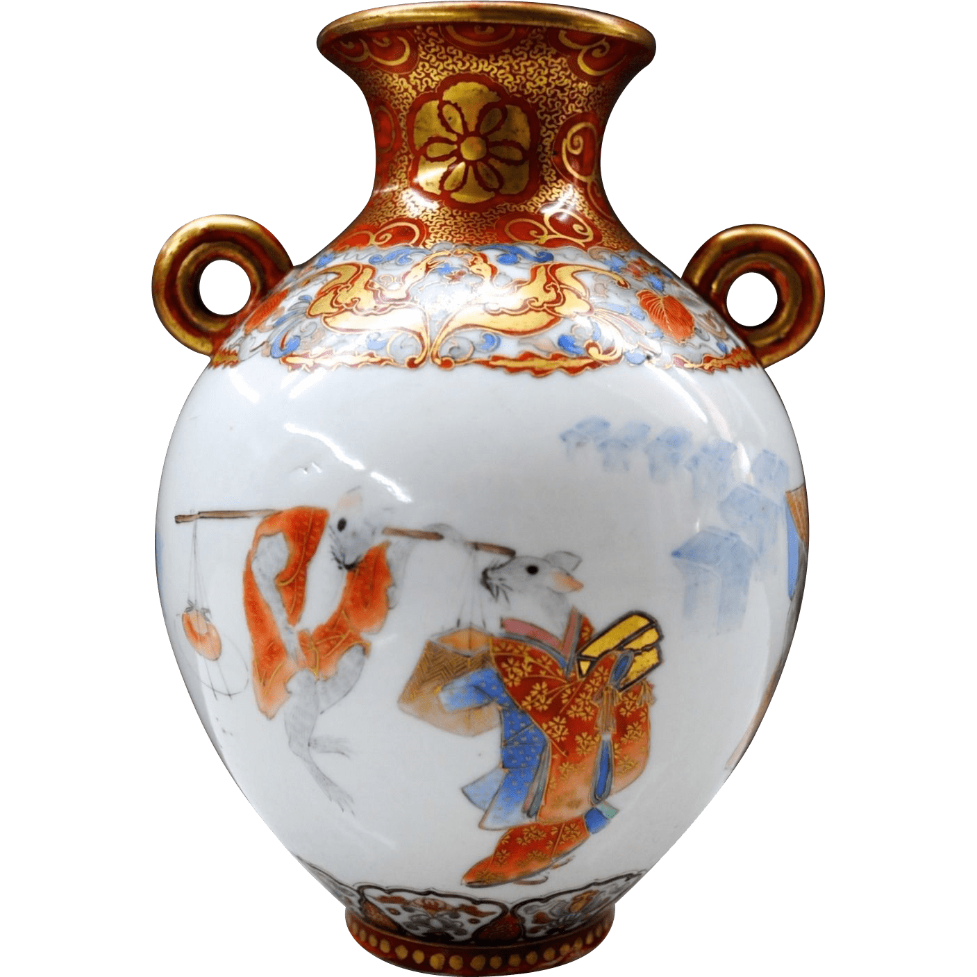 Antique Kutani Porcelain Vase