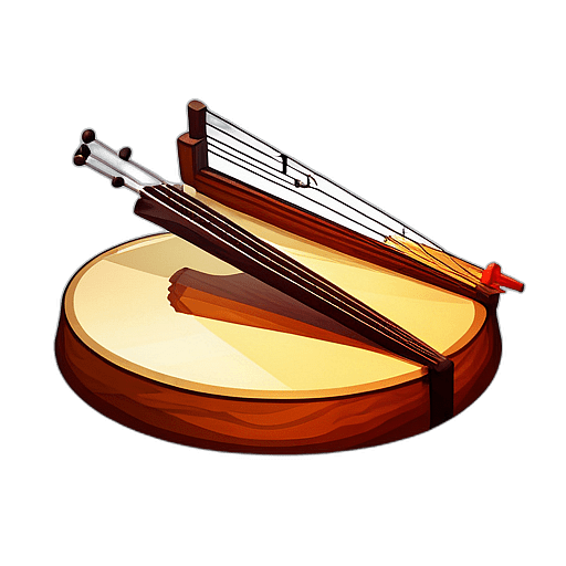 Low poly zither app icon