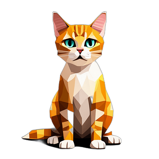 Ocicat, Children'S Cartoon Animation Style - Full Body, Single View, No Shadow