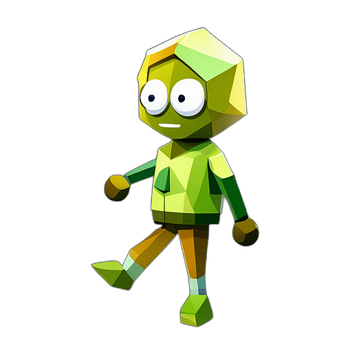 Firefly, Children'S Cartoon Animation Style -  Full Body, Single View, No Shadow