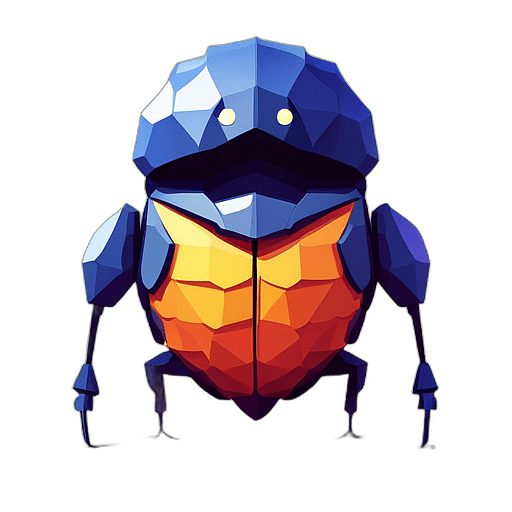 Dung Beetle, Children'S Cartoon Animation Style -  Full Body, Single View, No Shadow