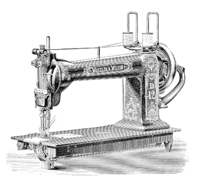 Side Vintage Sewing Machine