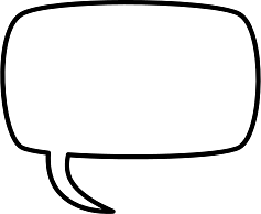 Screen Shaped White Speech Bubble Left