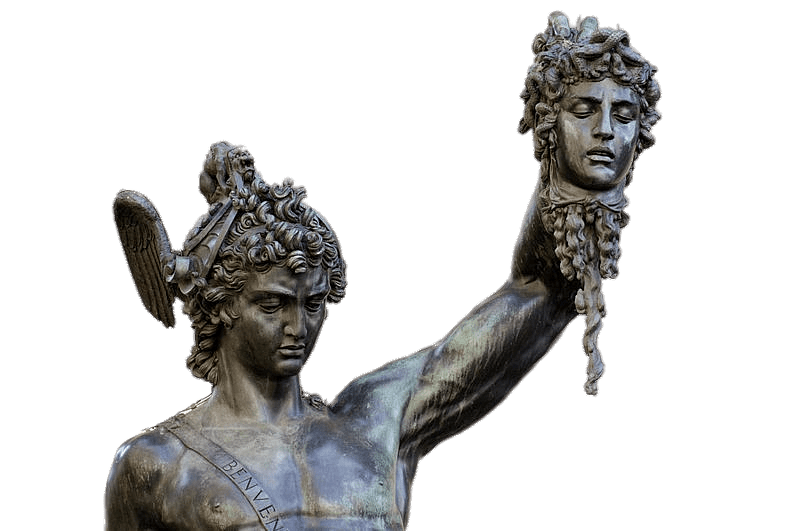 Bust of Perseus holding Medusa's head