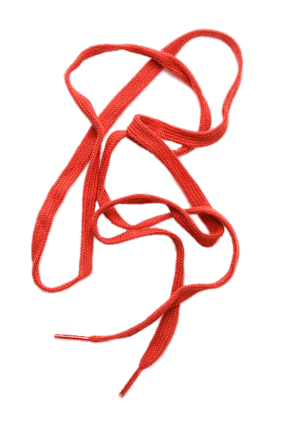 Single Red Shoe Lace