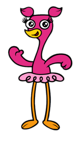 Anabella the Flamingo Waving