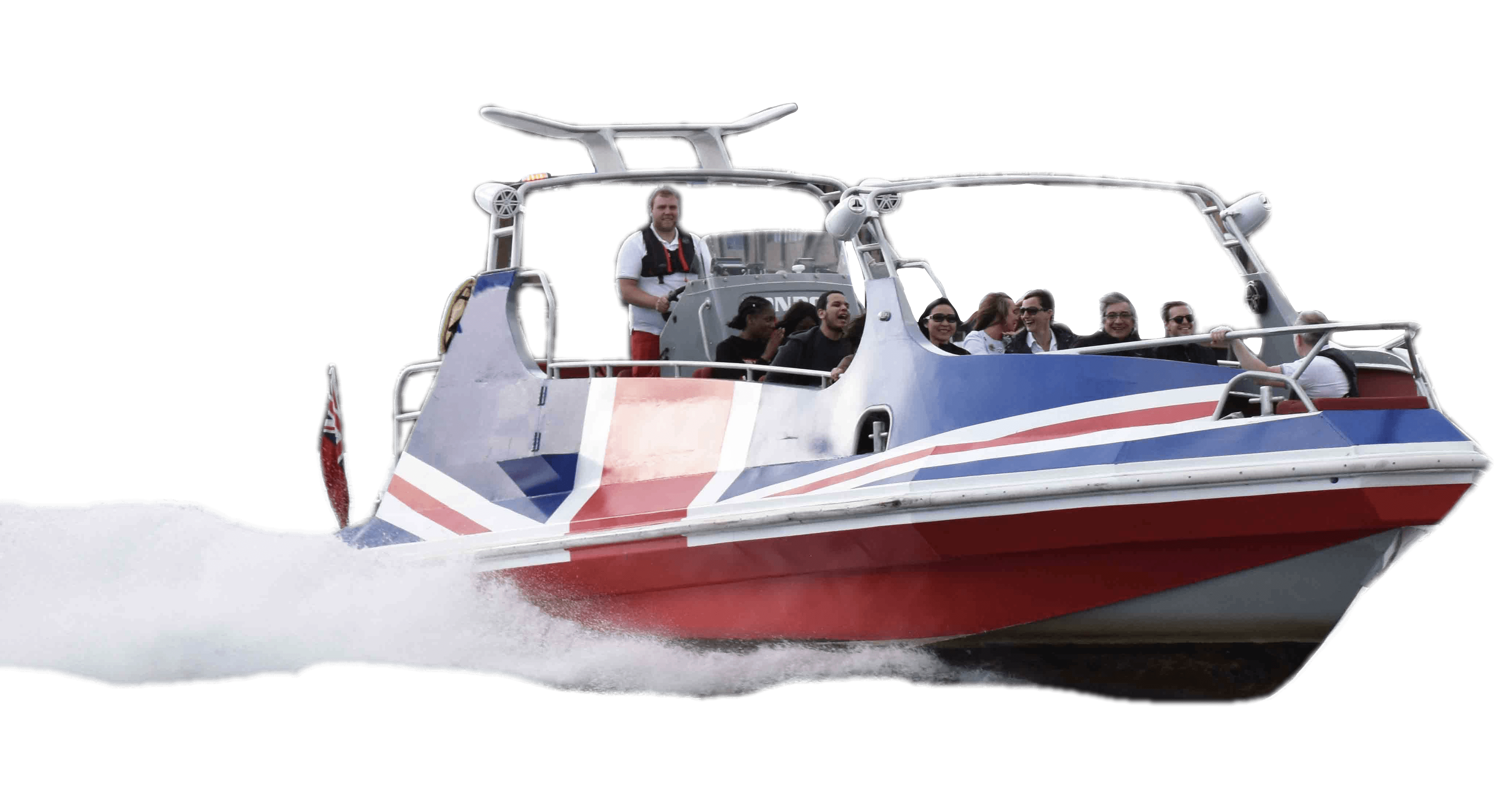 Thames Monsta Going Fast on the River Thames