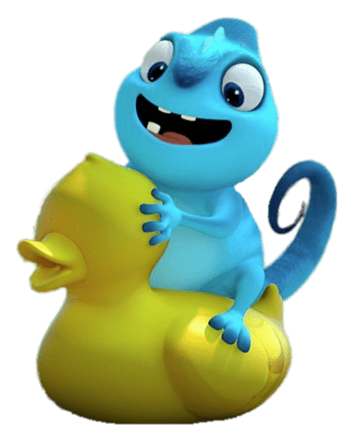 Cam Sitting on A Bath Duck