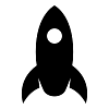Black Space Rocket