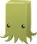 Green Cartoon Squid