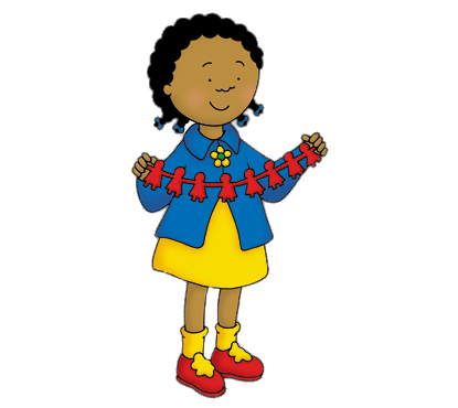 Caillou's Friend Clementine Paper Figures