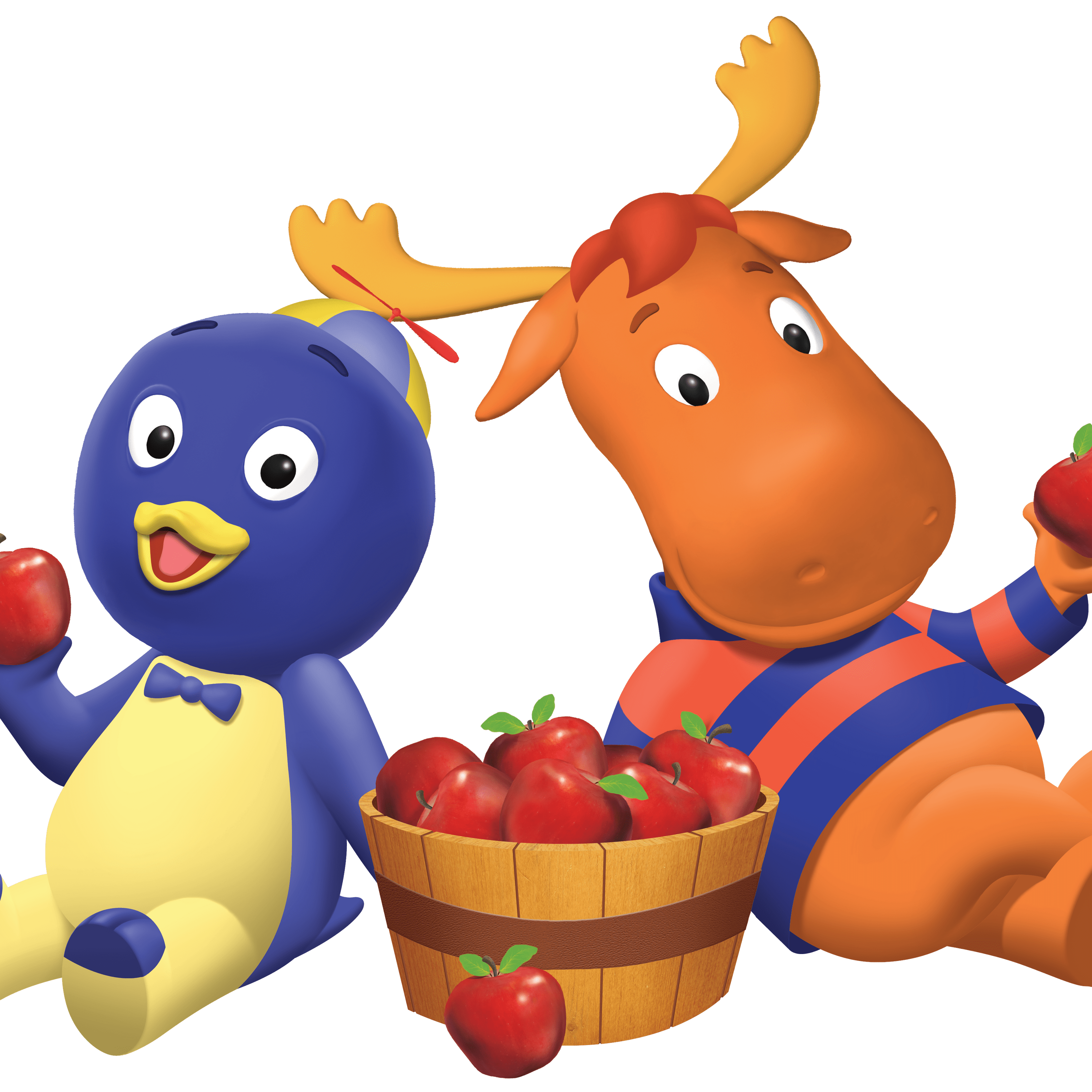 Tyrone and Pablo Enjoying Apples