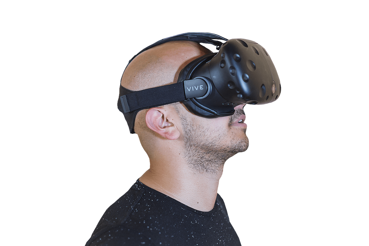 Man Using VR Goggles