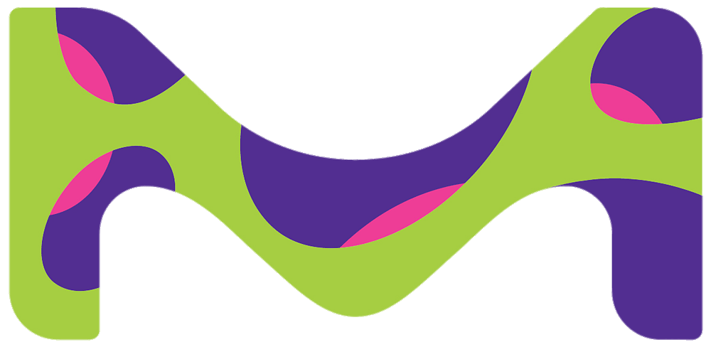 Merck KGaA Logo M Green and Purple