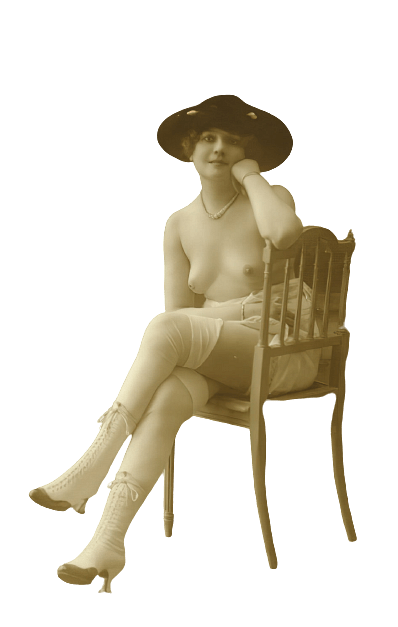 Victorian Woman Sitting On A Chair