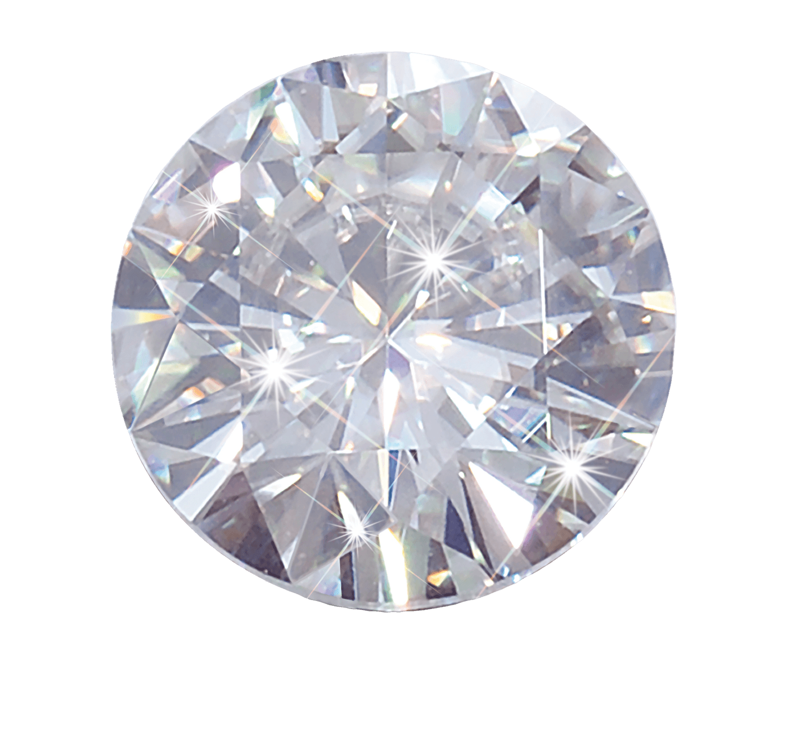 Round White Diamond