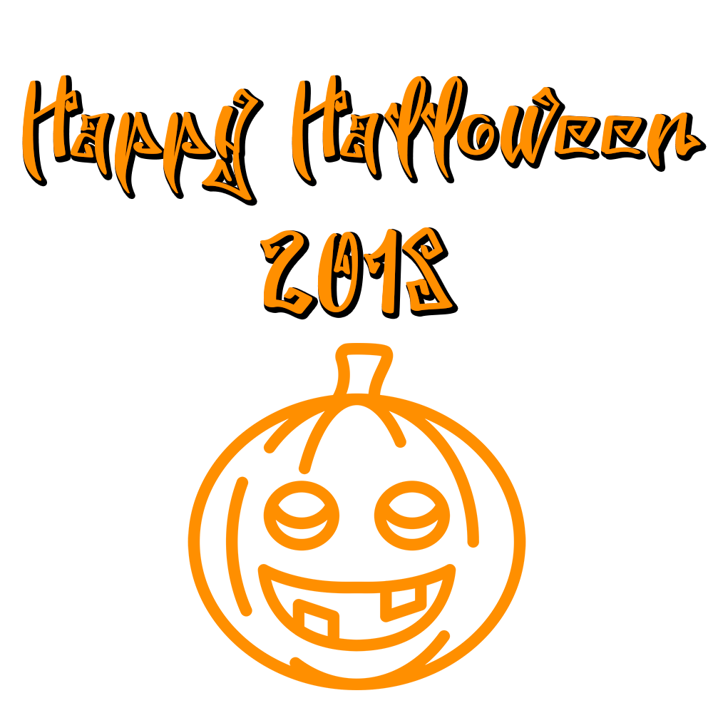 Happy Halloween 2018 Scary Font Smiling Pumpkin