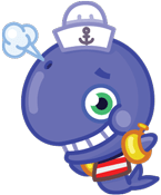 Lubber the Whimsical Whale Spouting Water