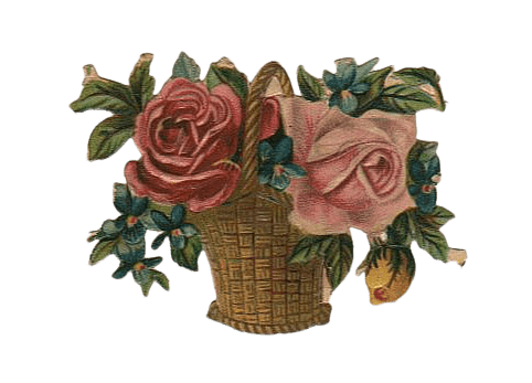 Basket Of Roses Illustration