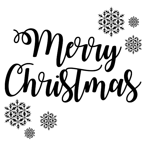 Merry Christmas Wish and Snowflakes