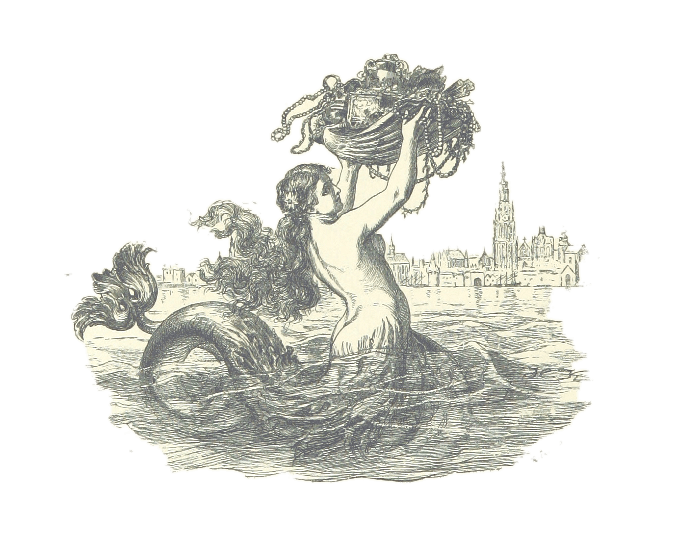 The Mermaid Found A Treasure In The Sea