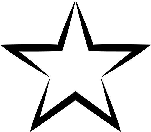 Black Star Outline Abstract Design