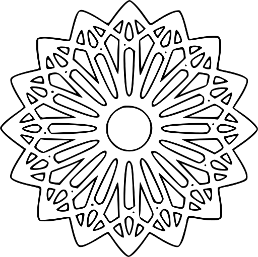 Simple Geometric Mandala Flower